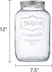 img 3 attached to 🍪 2 Gallons X-Large Glass Jar: Ideal Kitchen Storage for Cookies, Candy, and More! Stainless Steel Screw Lid Included