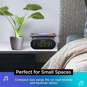 img 1 attached to ⏰ Timex TW500 Wireless Charging Alarm Clock Radio with USB Port, Dual Digital Alarms, 10 FM Presets, Dimmable Sleep Timer, Battery Backup