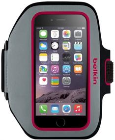 img 3 attached to 📱 Premium Belkin Sport-Fit Plus Armband for iPhone 6/6S and Fitbit (Gray/Fuschia) - Perfect Fit for Fitbit Alta, Blaze, and Charge HR