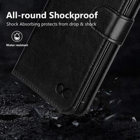 img 1 attached to 📱 OCASE Galaxy Note 8 Case - Black Leather Flip Cover with TPU Shockproof Interior, Card Slot, Kickstand, Magnetic Closure - Protective Wallet Case for Samsung Galaxy Note8