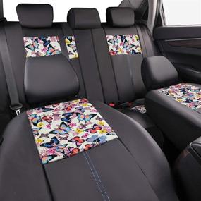 img 3 attached to CAR GRAND Universal Butterfly Leather Compatible Interior Accessories