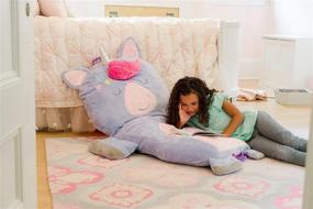img 3 attached to Soft Landing Luxe Loungers: Premium Unicorn Character Cushion with Handy Features, Purple (Pack of 1)