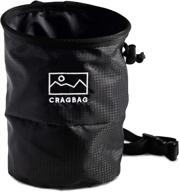 🧗 cragbag rock climbing chalk bag: lightweight nylon material, belt strap, brush holder, carabiner loop, anti-leak closure, zipper pocket for phone & keys logo