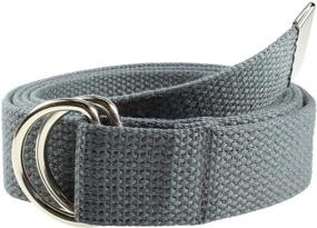 img 2 attached to Gelante Canvas Silver Military Women 2052 BLack Men's Accessories in Belts
