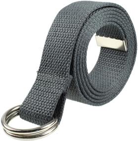 img 3 attached to Gelante Canvas Silver Military Women 2052 BLack Men's Accessories in Belts