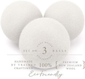 img 1 attached to 🧺 Get Wrinkle-free, Lint-free & Snuggle Soft Laundry with Cosy House Collection Wool Dryer Balls (3 Pack) - Natural, Reusable & Eco-Conscious Fabric Softener to Reduce Drying Times