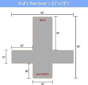 img 3 attached to 👧 Чехол для кресла-реклайнера детей RBSC Home - водонепроницаемый и антискользящийся чехол 14 дюймов для детских кресел-реклайнеров для девочек.