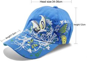 img 4 attached to Adjustable Women's Baseball Caps with Embroidered Breathable Sun Hat for Golf, Sport, and Outdoor Activities