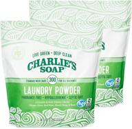charlie's soap laundry powder (300 loads, 2 pack): hypoallergenic eco-friendly detergent for deep cleaning logo