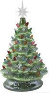 🎄 forever green pearlized ceramic tree: enhance your christmas with multi-colored lights and opúrtunities логотип