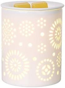 img 2 attached to 🌻 COOSA Electric Wax Melter: Sunflower Pattern Ceramic Candle Warmer and Fragrance Burner – Decorative Aroma Lamp for Home and Office, Perfect Gift