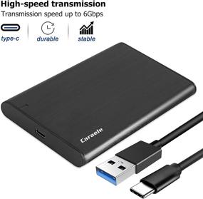 img 2 attached to Caraele 500GB Portable External HD USB-C USB 3.1 Fast HDD Storage for PC, Mac, Desktop, Laptop, MacBook, Chromebook, Xbox One, Xbox 360, PS4 (Black)