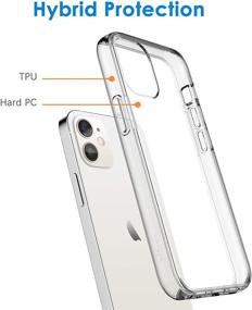 img 2 attached to 📱 JETech Shockproof Case for iPhone 12 Mini 5.4-Inch | Clear Back, Anti-Scratch Bumper Cover (HD Clear)