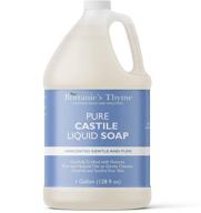 🌿 organic unscented castile hand soap refill by brittanie's thyme - 1 gallon - vegan, gluten free logo