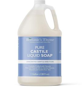 img 4 attached to 🌿 Organic Unscented Castile Hand Soap Refill by Brittanie's Thyme - 1 Gallon - Vegan, Gluten Free