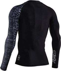 img 2 attached to 👕 HUGE SPORTS Men's Splice Rash Guard with UPF 50+ Sun Protection and Long Sleeves