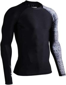 img 1 attached to 👕 HUGE SPORTS Men's Splice Rash Guard with UPF 50+ Sun Protection and Long Sleeves