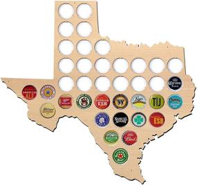 img 3 attached to Texas Beer Cap Map - 14x13 inches - 38 caps - Beer Cap Holder made of Plywood - All States Collection