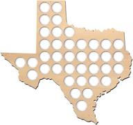 texas beer cap map - 14x13 inches - 38 caps - beer cap holder made of plywood - all states collection logo