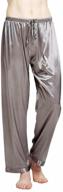 mens silk satin pajamas bottoms logo