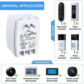 img 3 attached to 🔌 UL Listed 24VAC Plug-in Transformer with PTC Fuse, 40 VA AC Compatible for Ring Nest Doorbell