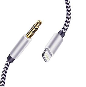 img 4 attached to 🎧 Кабель Apple MFi Certified Lightning to 3.5mm Audio, адаптер разъема для наушников iPhone длиной 3,3 фута для iPhone 12/11/XR/XS/X/8/7, iPad к автомобильному/домашнему стерео, колонкам, наушникам - премиум качество и сертифицированная совместимость