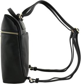 img 2 attached to Small Versatile Crossbody Backpack Black