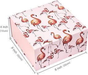 img 3 attached to 🎁 Flamingo Gift Box 8x8x4 Inches - Stylish Storage & Bridesmaid Proposal Boxes | WRAPAHOLIC