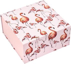 img 4 attached to 🎁 Flamingo Gift Box 8x8x4 Inches - Stylish Storage & Bridesmaid Proposal Boxes | WRAPAHOLIC