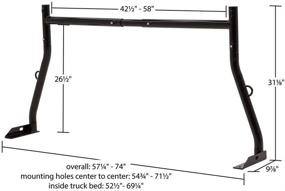 img 3 attached to 🚚 Apex Legends SLR-Rack-DLX-Alum: Durable Aluminum Pickup Truck Bed Utility Rack with 500lb Capacity (Adjustable 52"-68") - Black