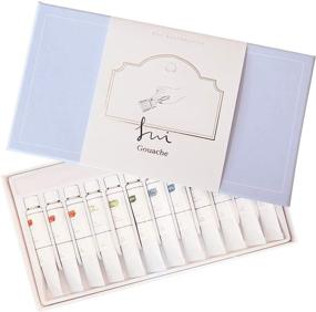 img 4 attached to 🎨 SUI Gouache Sets: Adorable Pastel Color 12 Watercolor Paint Set - Ideal Art Painting Supplies for Professional Artists