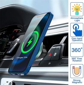 img 3 attached to 🔌 Magsafe Compatible Magnetic Wireless Car Charger, 15W Qi Fast Charging for iPhone 13/12/12 Pro/12 Pro Max/12 Mini – Air Vent & Dashboard Mount, Wireless Car Charger Holder Dock