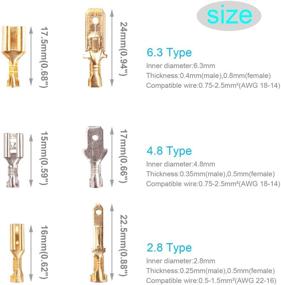img 2 attached to 🔌 Kinstecks 150PCS Wire Spade Connector and Bullet Connectors Kit - 2.8mm, 4.8mm, 6.3mm Sizes - Male and Female Wire Connectors for DIY Electrical Motorcycle, Vehicle, and Boat Projects