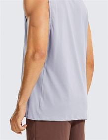 img 2 attached to 👕 CRZ YOGA Men's Lightweight Pima Cotton Tank Tops - Moisture-Wicking, Sleeveless Shirts for Workout, Muscle Tank