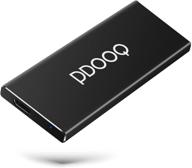 pdooq external ssd - portable solid state drive, ultra-slim usb 3.1 type-c, read speed up to 500mb/s, write speed up to 450mb/s logo