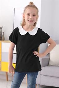 img 1 attached to 👚 GORLYA Sleeve Uniform T Shirt GOR1093: Stylish Girls' Clothing for Tops and Blouses