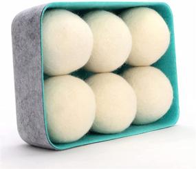 img 2 attached to 🐑 TALEVT 100% Natural Organic Wool Dryer Balls - Pack of 6, Reusable Dryer Balls to Speed Up Drying, Chemical-Free, Reduce Wrinkles, Static Cling, and Soften Clothes - With Storage Felt Bin Box Packaging