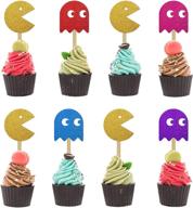 cup cake topper pacman ghost logo