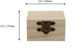 img 1 attached to 📦 12-Pack Mini Wooden Treasure Boxes with Locking Clasp - Unfinished Wood Chest for Creative Hobbies, DIY Projects, Home Decor - Ideal for Party Favors, Props - 2.3 x 1.5 x 1.5 Inches