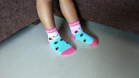 img 1 attached to RATIVE RG-72100: Non-Skid Slipper Socks for Baby Toddler Kids Girls - Enhanced Safety and Grip