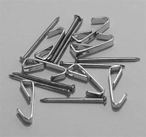 img 3 attached to 🔩 100 Count of Extra Heavy Duty Zinc Plated Steel Picture Hangers - 10 LB Capacity with Nails (Pack of 100 Sets)