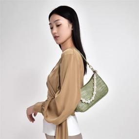 img 2 attached to 👜 DREAMALOE Vintage Chic Clutch Shoulder Tote Handbag with Zip Closure for Women