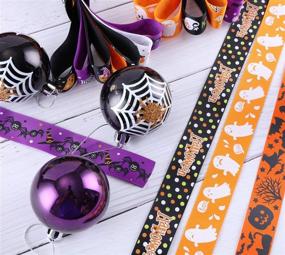 img 1 attached to Windspeed 30yards Halloween Grosgrain Ribbon: Bats, Spiders Web Printed, 1 Inch - Crafting, Gift Wrapping, DIY Bows & Wreaths!