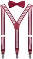 ceajoo suspenders genuine leather burgundy logo