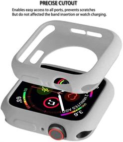 img 2 attached to 🌟 BOTOMALL Премиум мягкий бампер из ТПУ для защиты корпуса Apple Watch Case 38 мм серии 3/2 - тонкий, легкий и античный белый (38 мм серия 3/2)