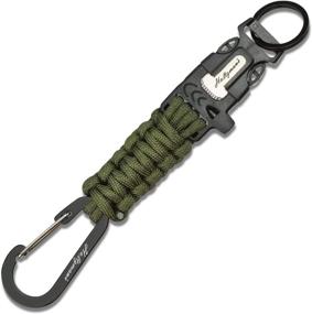 img 4 attached to 🔧 Versatile 5-in-1 Paracord Keychain: Ideal for Camping, Fishing, Hunting &amp; Outdoor Emergencies, Complete Survival Kit with Paracord, Emergency Whistle, Flint Rod, Cutting Tool &amp; Key Ring