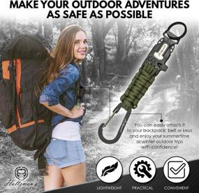 img 1 attached to 🔧 Versatile 5-in-1 Paracord Keychain: Ideal for Camping, Fishing, Hunting &amp; Outdoor Emergencies, Complete Survival Kit with Paracord, Emergency Whistle, Flint Rod, Cutting Tool &amp; Key Ring