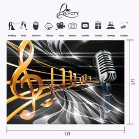 img 2 attached to 🎤 LYLYCTY Dream Music Backdrop with Symbol Microphone – 7x5ft Photography Background for Dream Music Party, Including Props – LYLX285