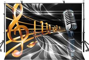 img 4 attached to 🎤 LYLYCTY Dream Music Backdrop with Symbol Microphone – 7x5ft Photography Background for Dream Music Party, Including Props – LYLX285