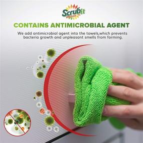 img 1 attached to 🧼 SCRUBIT Microfiber Cleaning Cloth Lint Free Towels for House, Kitchen, Cars, Windows - High Absorbency and Super Soft Wash Cloths (50 Pack)